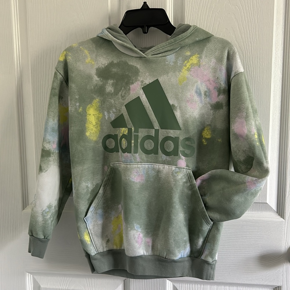 Big Girl Youth Adidas Printed Cotton L/S Hoodie (Sz L-14)